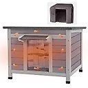 Aivituvin Insulated Wooden with Soft Liner Cat House