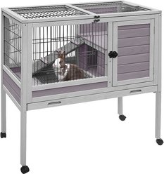 Aivituvin Rabbit Hutch with Pull Out Tray, Small