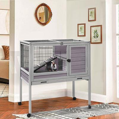 Show full view: Aivituvin Rabbit Hutch with Pull Out Tray, Small slide 6 of 7