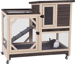 Aivituvin XZ7001 Large Indoor with Pull out Tray Rabbit Hutch