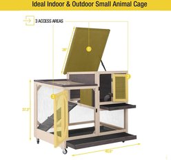 Aivituvin XZ7001 Large Indoor with Pull out Tray Rabbit Hutch slide 2 of 7