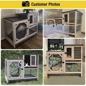 Aivituvin XZ7001 Large Indoor with Pull out Tray Rabbit Hutch