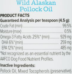 Alaska Naturals Wild Alaskan Pollock Oil Liquid Dog Supplement, 32-fl oz bottle slide 2 of 3