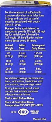 Show full view: Albon (sulfadimethoxine) Oral Suspension 5% for Dogs & Cats, 2-oz slide 2 of 7