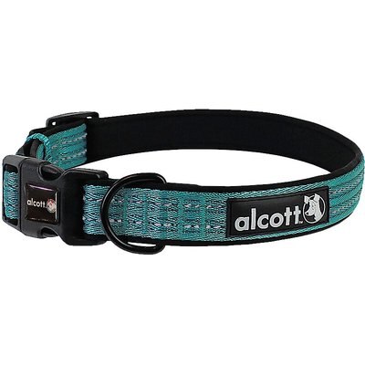 Alcott Alcott Adventure Polyester Reflective Dog Collar, Blue, Large: 18 to 26-in neck