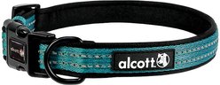 Alcott Adventure Polyester Reflective Dog Collar, Blue, Medium: 14 to 20-in neck