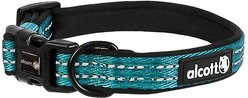 Alcott Adventure Polyester Reflective Dog Collar, Blue, Small: 10 to 14-in neck