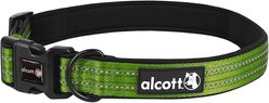 Alcott Adventure Polyester Reflective Dog Collar, Green, X-Large: 22 to 30-in neck