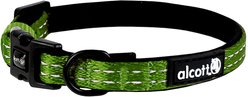 Alcott Adventure Polyester Reflective Dog Collar, Green, X-Small: 7 to 11-in neck