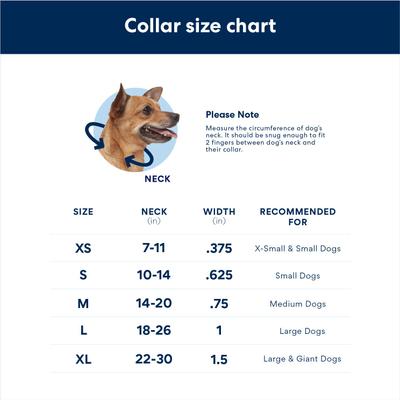 Show full view: Alcott Adventure Polyester Reflective Dog Collar, Grey, Small: 10 to 14-in neck slide 2 of 3