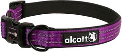 Alcott Adventure Polyester Reflective Dog Collar, Purple, Large: 18 to 26-in neck
