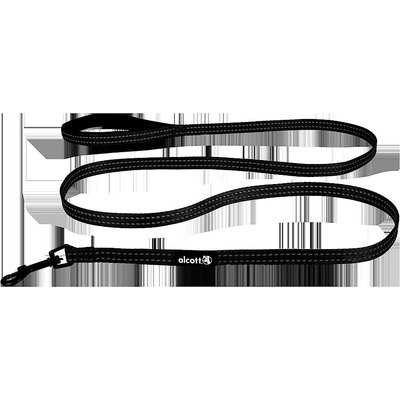 Alcott Alcott Adventure Polyester Reflective Dog Leash, Black, Small: 6-ft long, 5/8-in wide