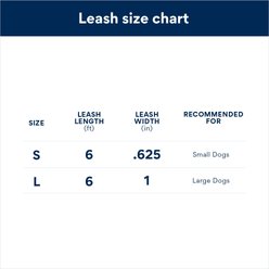 Alcott Adventure Polyester Reflective Dog Leash, Black, Small: 6-ft long, 5/8-in wide slide 2 of 2