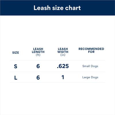 Show full view: Alcott Adventure Polyester Reflective Dog Leash, Blue, Large: 6-ft long, 1-in wide slide 2 of 3