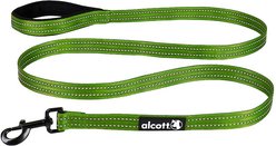 Alcott Adventure Polyester Reflective Dog Leash, Green, Large: 6-ft long, 1-in wide