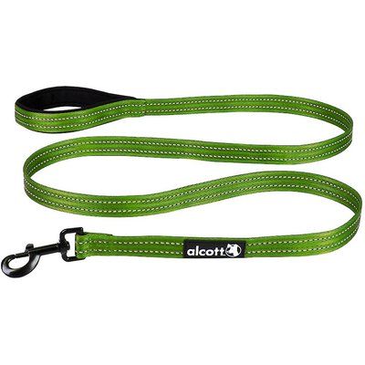 Alcott Alcott Adventure Polyester Reflective Dog Leash, Green, Large: 6-ft long, 1-in wide