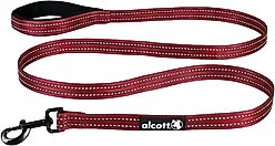 Alcott Adventure Polyester Reflective Dog Leash, Red, Large: 6-ft long, 1-in wide