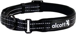 Alcott Polyester Reflective Martingale Dog Collar, Black, Large: 18 to 26-in neck