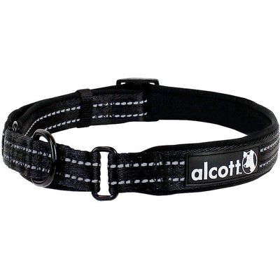 Alcott Alcott Polyester Reflective Martingale Dog Collar, Black, Large: 18 to 26-in neck