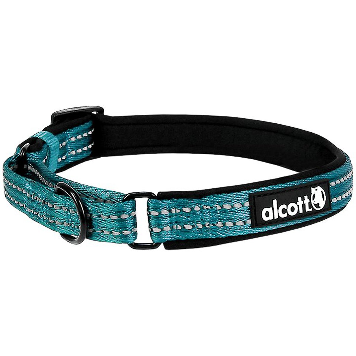Alcott Polyester Reflective Martingale Dog Collar, Blue, Medium: 14 to 20-in neck
