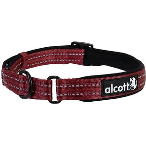 Alcott Polyester Reflective Martingale Dog Collar, Red, Large: 18 to 26-in neck