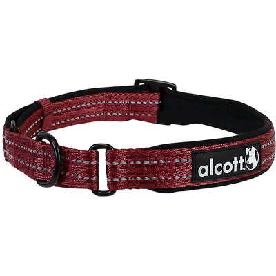 Alcott Alcott Polyester Reflective Martingale Dog Collar, Red, Large: 18 to 26-in neck
