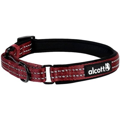Alcott Alcott Polyester Reflective Martingale Dog Collar, Red, Medium: 14 to 20-in neck