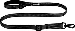 Alcott Weekender Polyester Reflective Dog Leash, Black, 5-ft long, 1-in wide