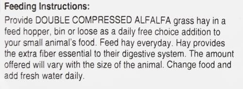 Show full view: Alfalfa King Double Compressed Alfalfa Hay Small Animal Food, 10-lb bag slide 5 of 9