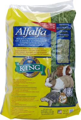 Show full view: Alfalfa King Double Compressed Alfalfa Hay Small Animal Food, 4-lb bag slide 7 of 9
