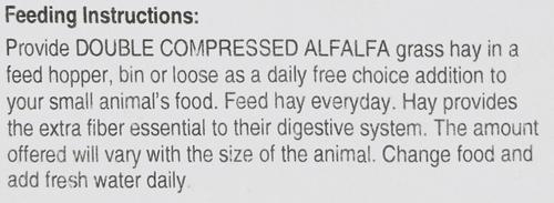 Show full view: Alfalfa King Double Compressed Timothy Hay Small Animal Food, 25-lb bag slide 5 of 8