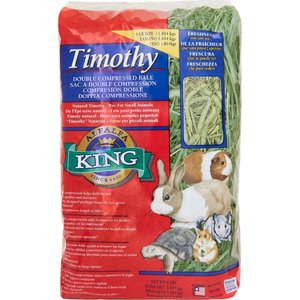 ALFALFA KING Double Compressed Timothy Hay Small Animal Food, 4-lb