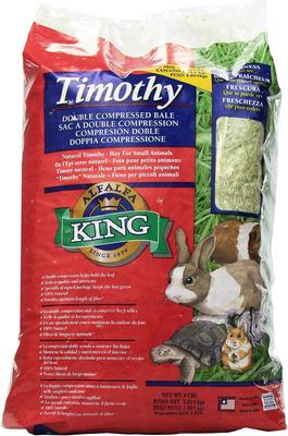 Show full view: Alfalfa King Double Compressed Timothy Hay Small Animal Food, 4-lb bag slide 7 of 9
