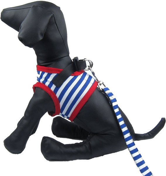 Alfie Pet Vince Sailor Polyester Back Clip Dog Harness & Leash