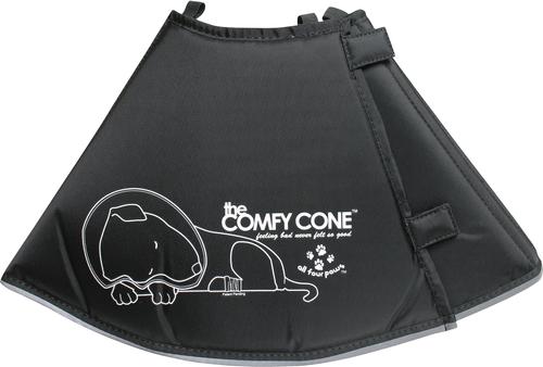 All Four Paws Comfy Cone E-Collar for Dogs & Cats, Black