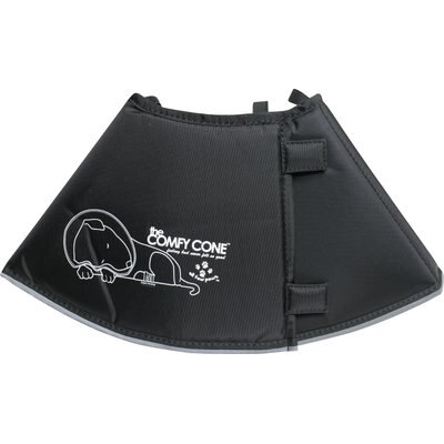 All Four Paws All Four Paws Comfy Cone E-Collar for Dogs & Cats, Black, Medium
