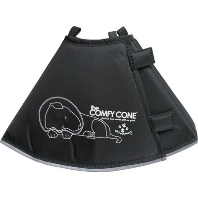 All Four Paws All Four Paws Comfy Cone E-Collar for Dogs & Cats, Black, Small-Long