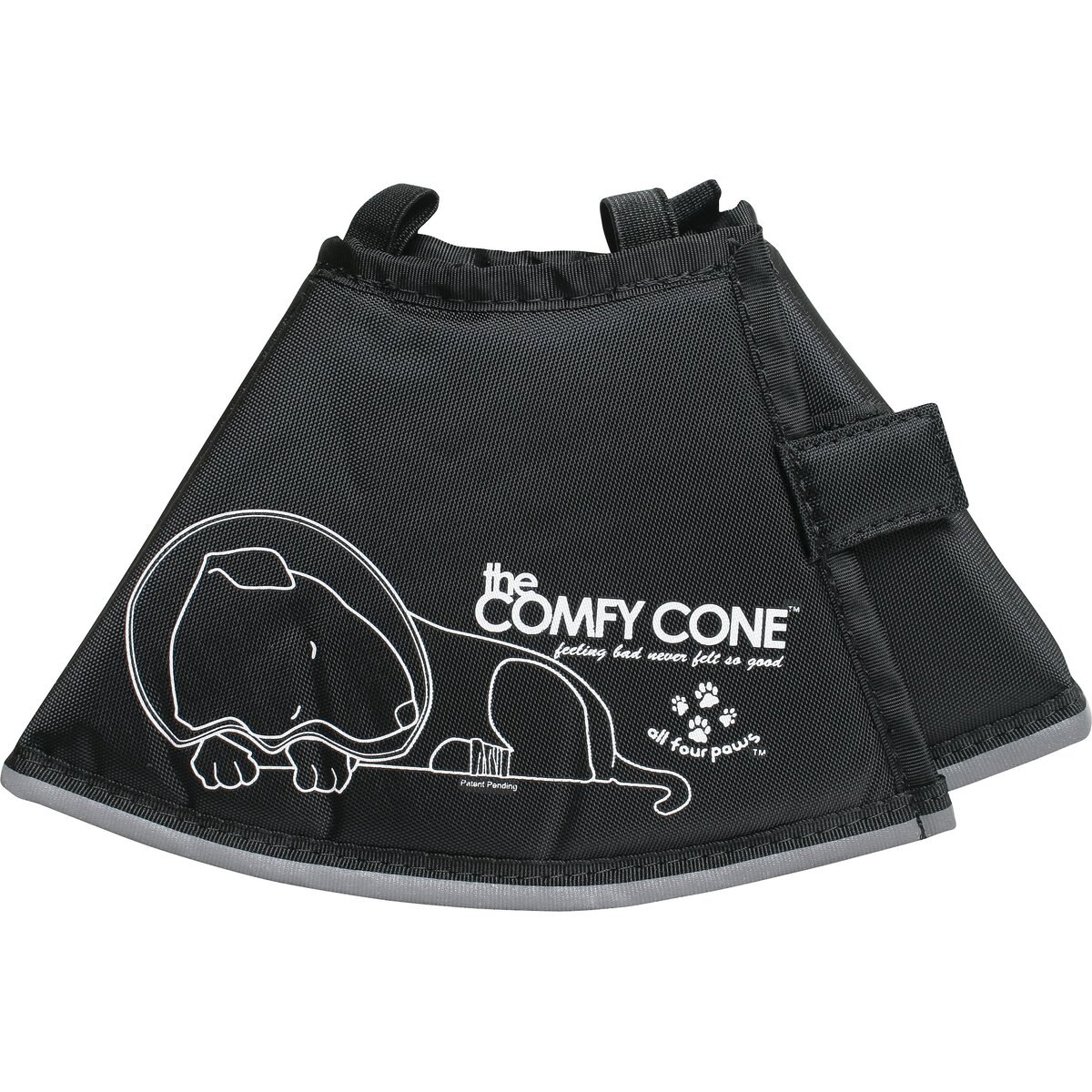 All Four Paws Comfy Cone E-Collar for Dogs & Cats, Black, Small