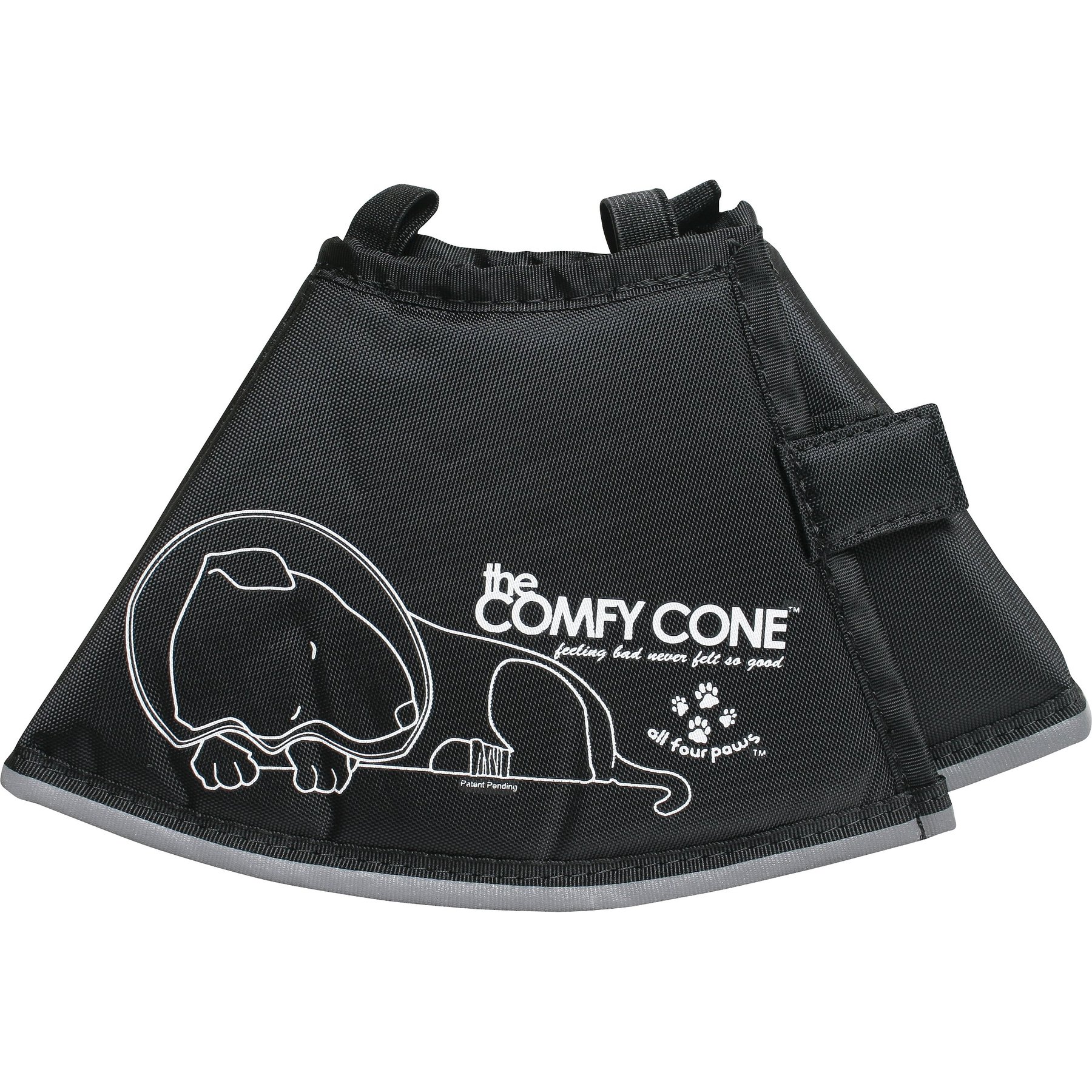 All Four Paws Comfy Cone E-Collar for Dogs & Cats, Black, Small