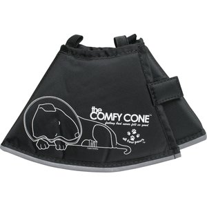 All Four Paws Comfy Cone E-Collar for Dogs & Cats, Black, Small
