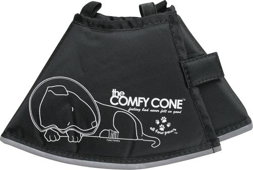 All Four Paws Comfy Cone E-Collar for Dogs & Cats, Black