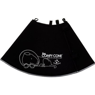 All Four Paws All Four Paws Comfy Cone E-Collar for Dogs & Cats, Black, X-Large