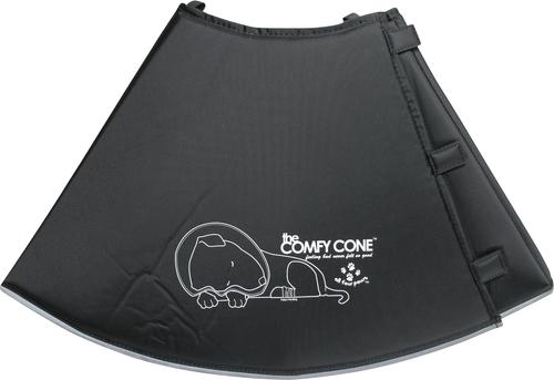 ALL FOUR PAWS Comfy Cone E-Collar for Dogs Cats, Black, XX-Large