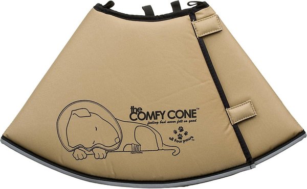 All Four Paws Comfy Cone E-Collar for Dogs & Cats, Tan