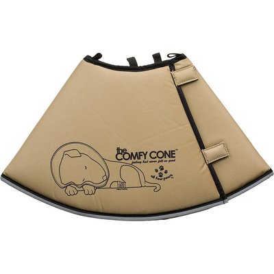All Four Paws All Four Paws Comfy Cone E-Collar for Dogs & Cats, Tan, Large