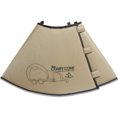 All Four Paws All Four Paws Comfy Cone E-Collar for Dogs & Cats, Tan, Medium-Extra Long