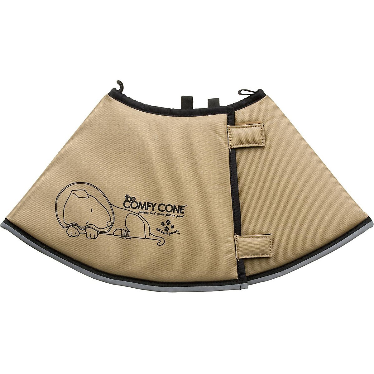 All Four Paws Comfy Cone E-Collar for Dogs & Cats, Tan, Medium