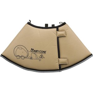 All Four Paws Comfy Cone E-Collar for Dogs & Cats, Tan, Medium
