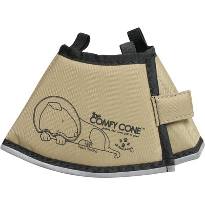All Four Paws All Four Paws Comfy Cone E-Collar for Dogs & Cats, Tan, X-Small
