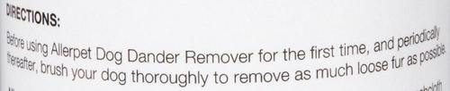 Show full view: Allerpet Dog Dander Remover, 12-fl oz bottle slide 5 of 6